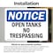 Signmission Open Tanks No Trespassing OSHA Notice Sign, Vinyl Decal, 10in W x 7in L, 2PK OS-2PACK-NS-D-710-L-17016 - alternate 5